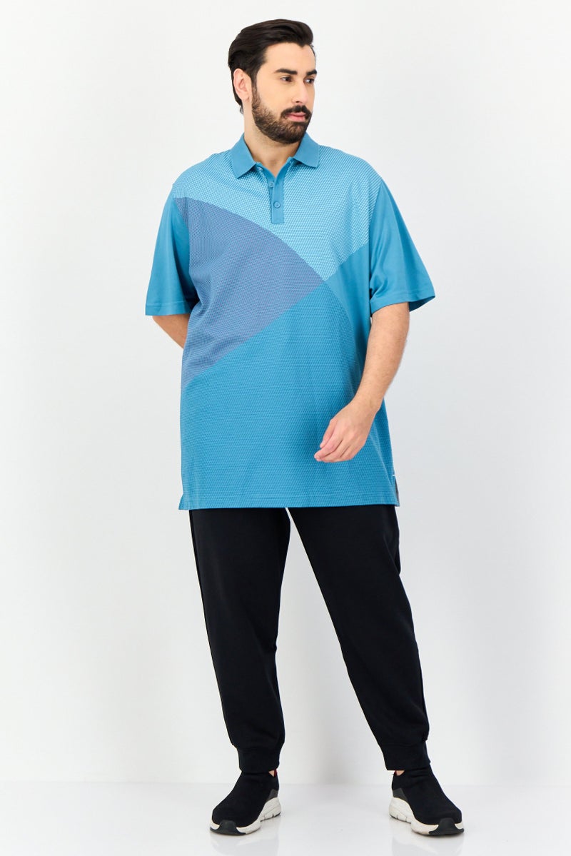 Adidas Men Sportswear Fit Short Sleeve Training Polo Shirt, Turquoise - Image 4