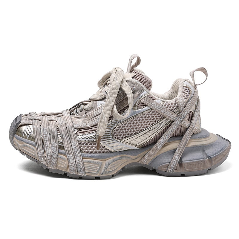 Unisex Spider-Man Lace-Up Platform Sneakers with Vintage Distressed Style and Breathable Cotton Lining - Image 5