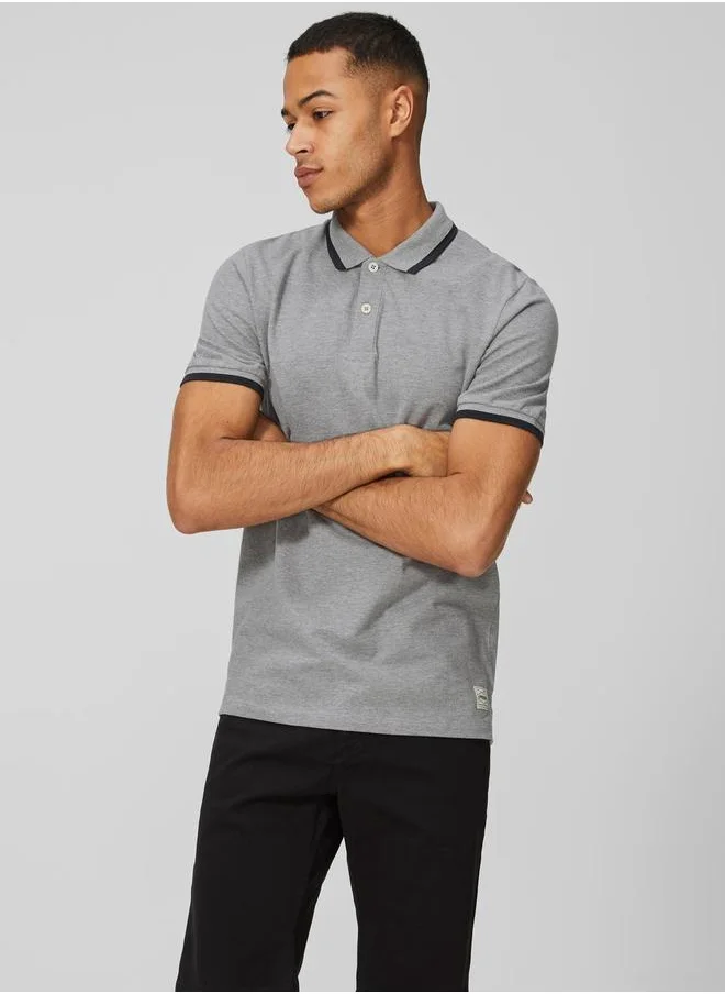PRODUKT Contrast Taping Detail Basic Polo