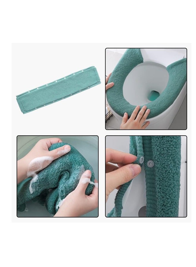 3 pcs Soft Thicker Toilet Seat Warmer Cover,Universal Toilet Seat Mat, Keep Warm(Blue, Pink, Brown) - Image 4