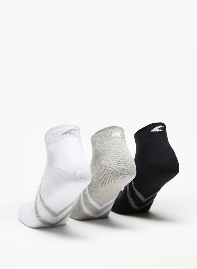 Dash Men's Printed Ankle Length Sports Socks - Set of 3