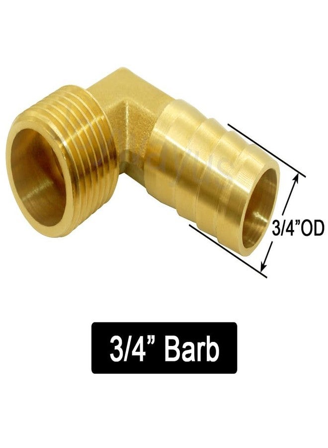 Joywayus Brass 1/2" NPT Female x 3/4" GHT Male Water Tank Connector + 3/4" Barb x 1/2" NPT Male Hose Pipe Elbow Connector - Image 3