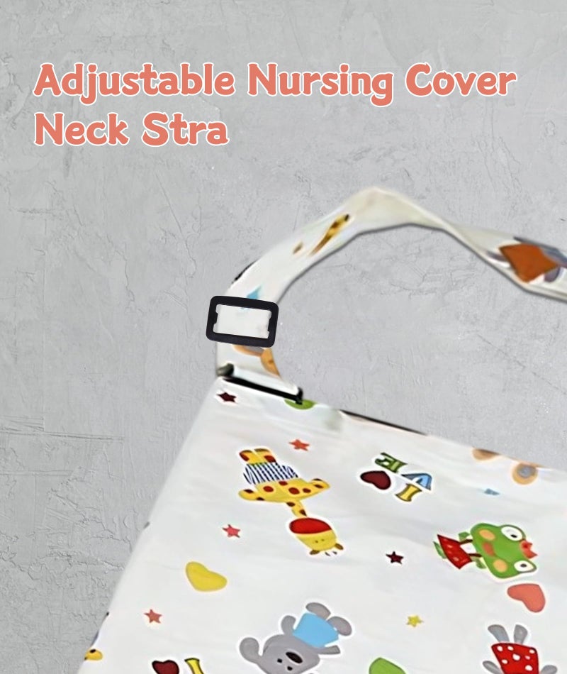 Zytiqt Nursing Cover for Breastfeeding, Feeding Covers for Nursing Mom, Cotton Feeding Apron for Mom with Animal Print, Breastfeeding Cover for Mother, Feeding Shawl Breastfeeding Mother - Image 4