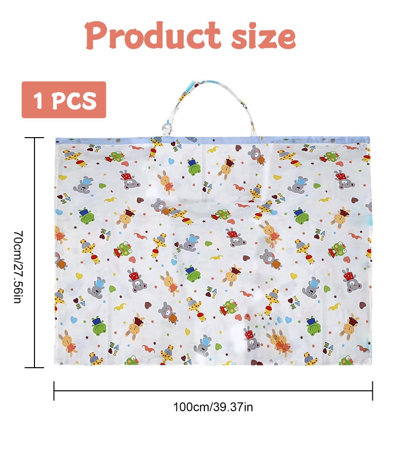 Zytiqt Nursing Cover for Breastfeeding, Feeding Covers for Nursing Mom, Cotton Feeding Apron for Mom with Animal Print, Breastfeeding Cover for Mother, Feeding Shawl Breastfeeding Mother - Image 2