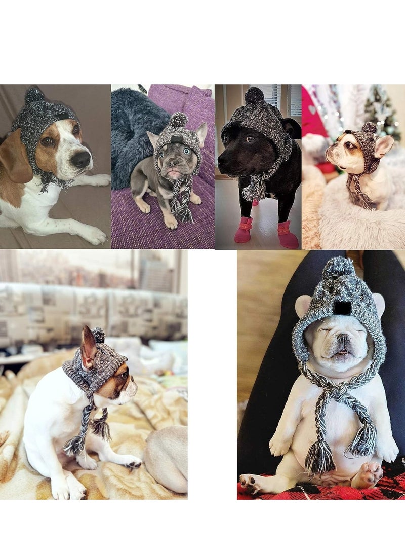 Zikra Dog Winter Hat, Pet Hat Knitted Windproof Cap, Winter Neck Ear Warmer, Suitable for Dog Birthday Party (S) - Image 4