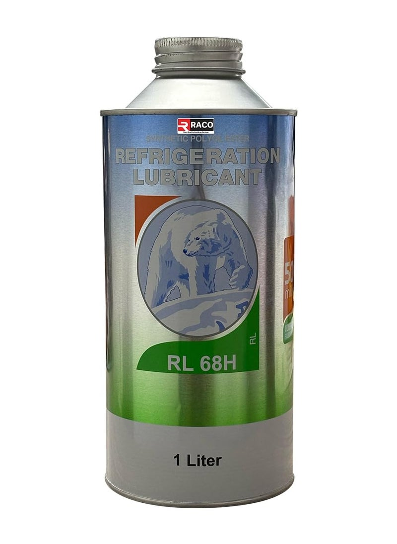 RACO Refrigeration Lubricant RL 68H Oil, 1 Liter Synthetic Polyol Ester for HFC Refrigeration and Air Conditioning Compressors