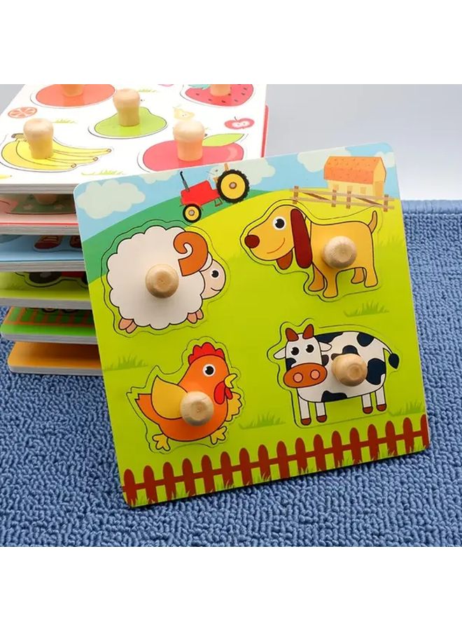 Ocean Wooden 3D Puzzle Toy Geometric Shapes Matching Board For Toddlers Holiday Birthday Gifts - Image 5