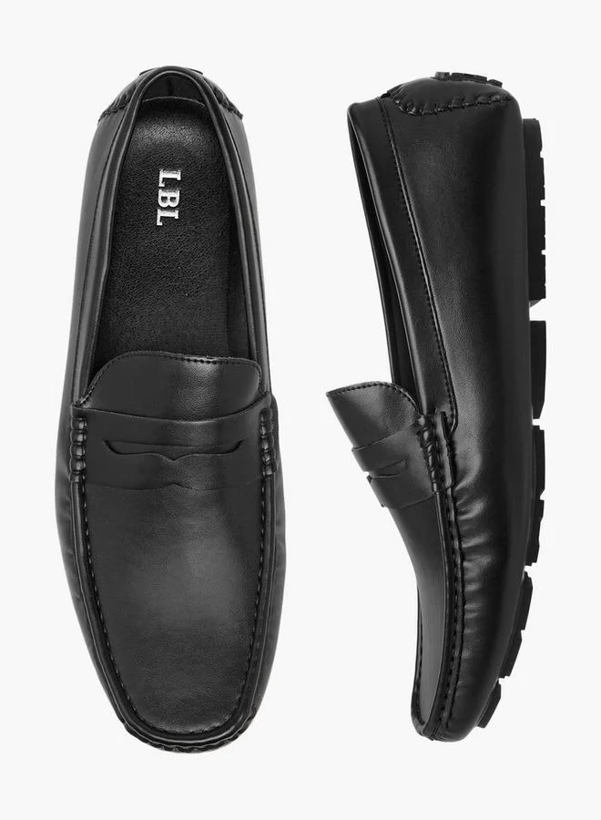 ال بي ال من شو اكسبرس أحذية رجالية بدون كعب بتفاصيل مقصوصة