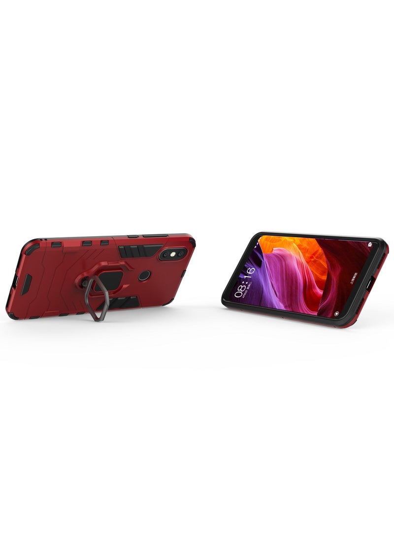 Red Protective Cover With Ring Bracket For Xiaomi - Image 3