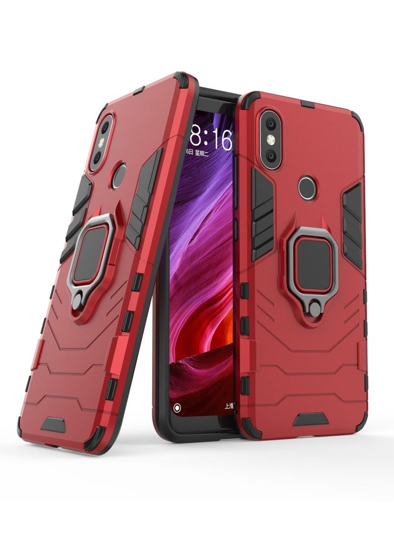 Red Protective Cover With Ring Bracket For Xiaomi - Image 1