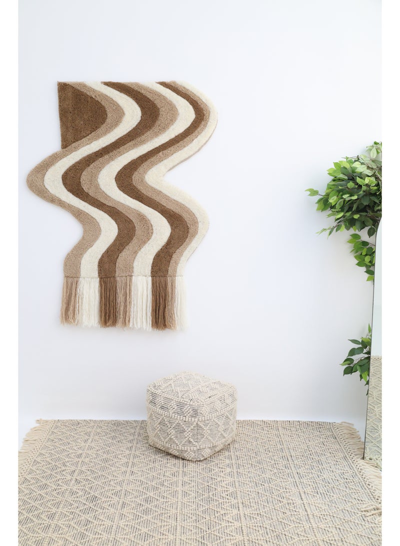 Ramsha Handmade Wall Hanging wall decor for bedroom living room WH-067 wool wall rug 80x125 cm - Image 1