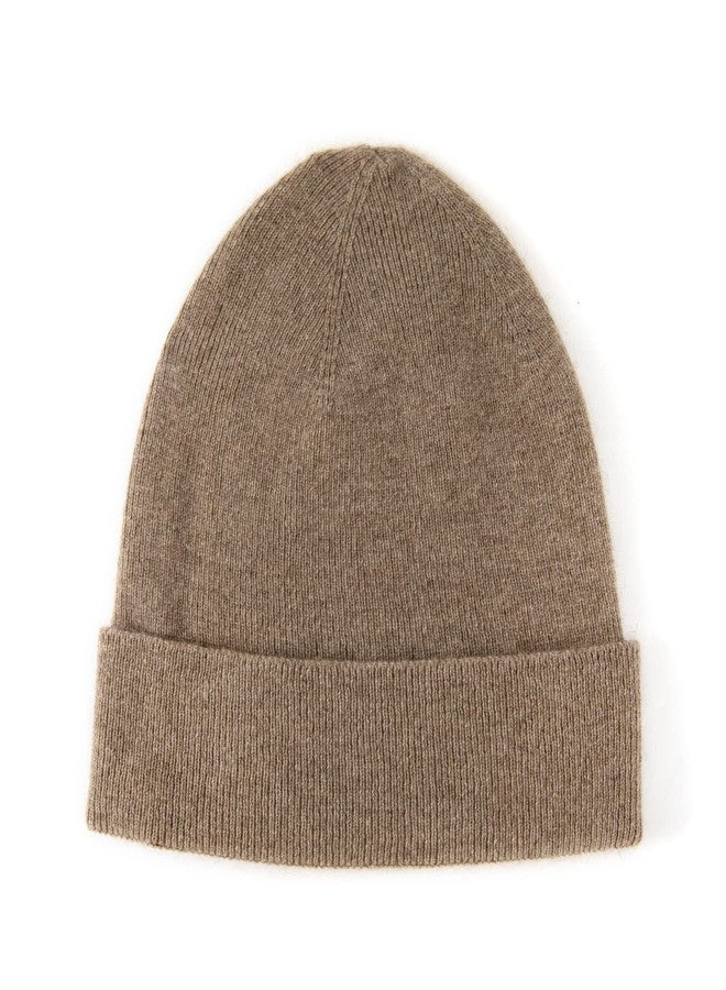 Lallier Unisex 100% Pure Cashmere Beanie, Ribbed Cuffed Hat Warm Soft with Gift Box for Women and Men (Camel) - Image 2