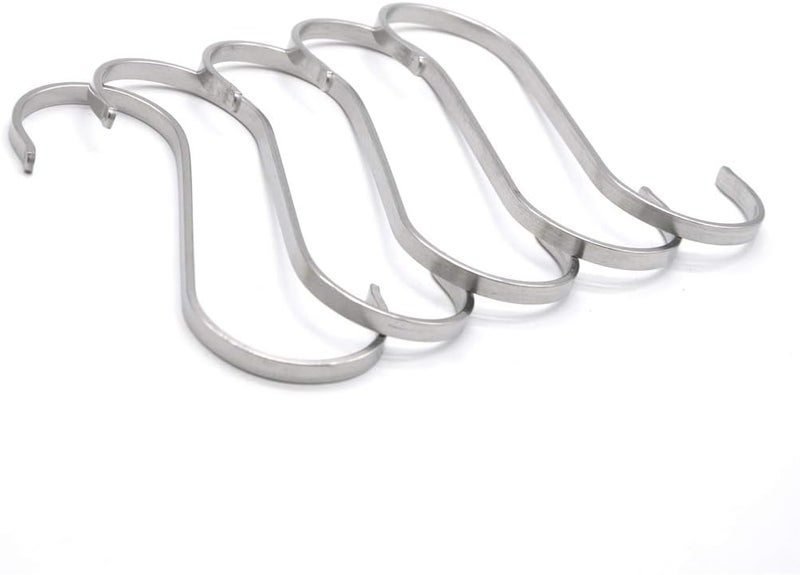 SeeRaphee Heavy Duty 304 Stainless Steel S Shaped Metal Hanging Hooks for Hanging, Metal Kitchen Pot Pan Hanger Storage Rack Closet S Type Hooks(10PCS) - Image 2
