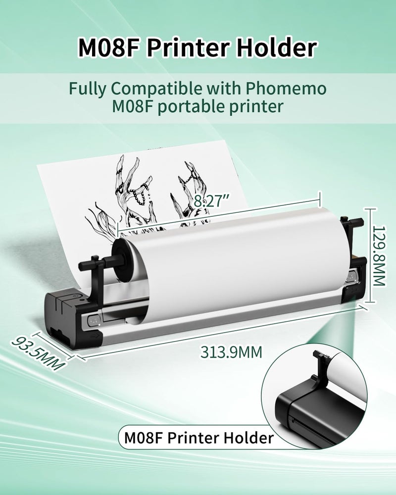 Phomemo 2 Rolls 8.27"x11.69" Thermal Printer Paper, Quick-Dry A4 Size Thermal Paper Compatible with M08F Portable Printer - Image 4