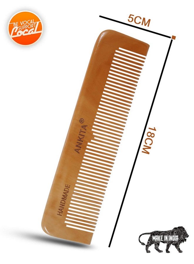 Ankita Wood Hair Combs for Curly Hair- No Static Wooden Hair Comb With Rounded Handle for Men Women and Kids - Image 2