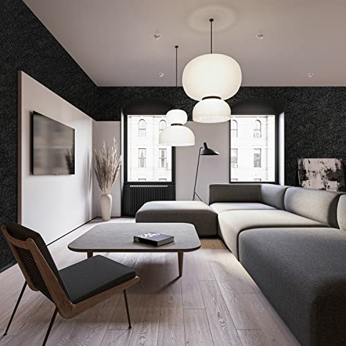 LOVADA Peel and Stick Wallpaper Black Silk Wall Paper - 15.7 x 300 Inch Self Adhesive Wallpaper Peel and Stick, Easy to Paste Wall Contact Paper for Stand Liner, Table and Door Makeover Decor - Image 3