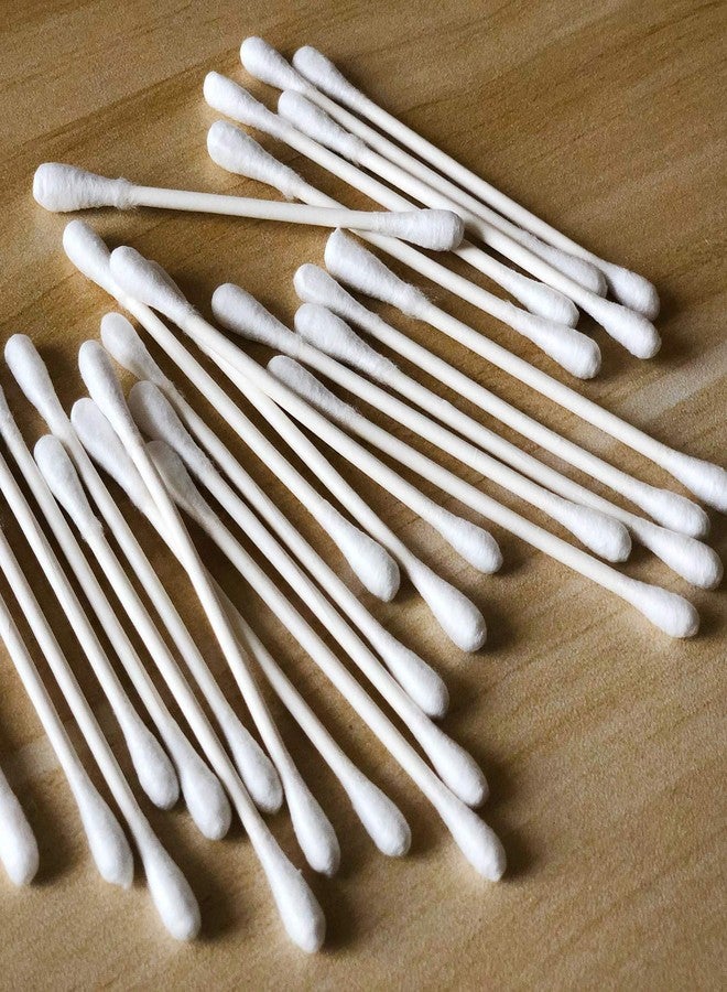 CGR 400pcs CGR Organic cotton Swabs, 100% Cotton Double-Tipped, White Paper Sticks(compostable), Travel Pack(8 Pack of 50 Swabs Total) (400) - Image 2