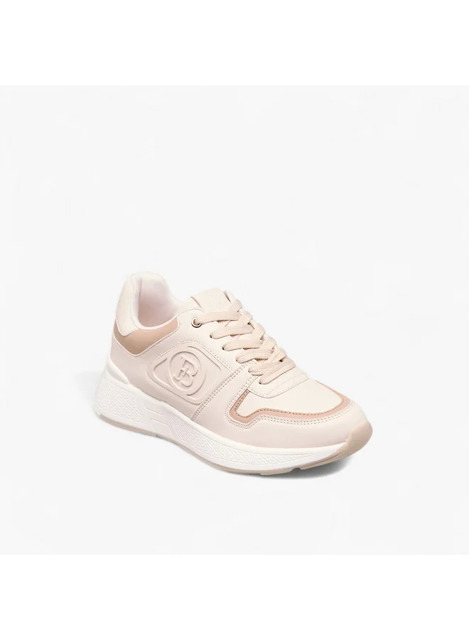 فلورا بيلا من شو إكسبرس Women Logo Embossed Sneakers with Lace-Up Closure