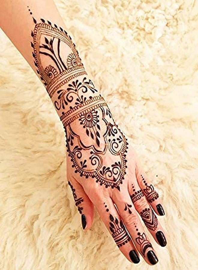 Ivana's Heena Mehandi Tatto Stencil Set for | Hand | Body | Fingure | Face | Heena Art Temporary Tatto for Kids, Girls & Women, Design - NIV-390 - Image 2