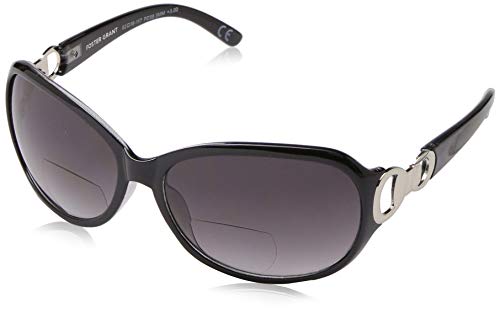 Foster Grant Women's Latte Oval Reading Sunglasses, Black/Transparent, 62 mm + 1.25 - Image 1
