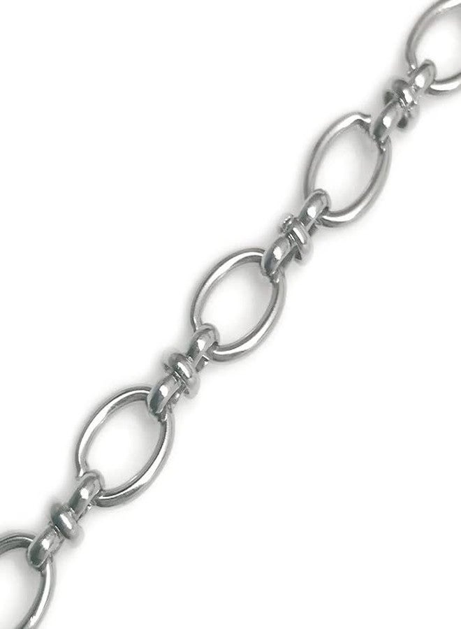 Loralyn Designs Stainless Steel Wide Oval Link Chain Bracelet for Women Adjustable Non Tarnish - Image 3