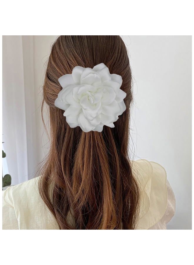 Decixde Large Flower Brooches Dainty Satin Fabric Rose Flower Brooches Delicate Elegant Handmade Flower Brooches Pin for Wedding Party Dance Banquet Ceremony Versatile Floral Accessory for Clothing and - Image 2