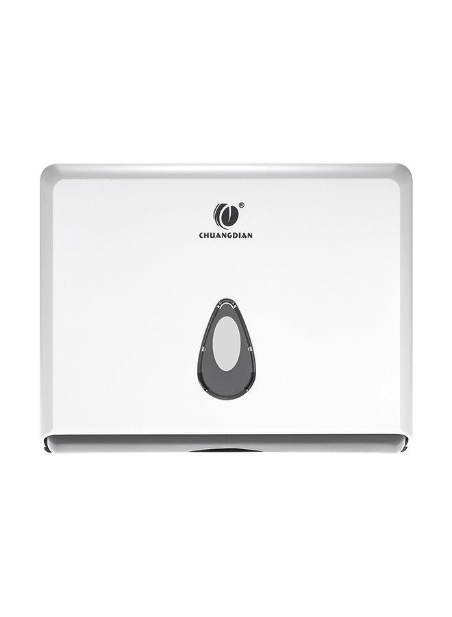 CHUANGDIAN Wall Mounted Bathroom Tissue Dispenser Tissue Box Holder For Multifold Paper Towels One Size White - Image 1