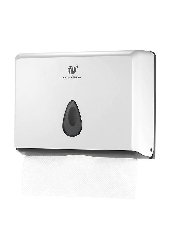 CHUANGDIAN Wall Mounted Bathroom Tissue Dispenser Tissue Box Holder For Multifold Paper Towels One Size White - Image 2