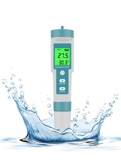 Ru syanl 8 in 1 (PH TDS EC Salinity ORP H2 S.G and Temperature) Digital Water Quality Tester Pool Salt Tester PH Meter for Water with LCD Backlit Testing Kits for Swimming Pool,Saltwater, Sea Water  - Image 1
