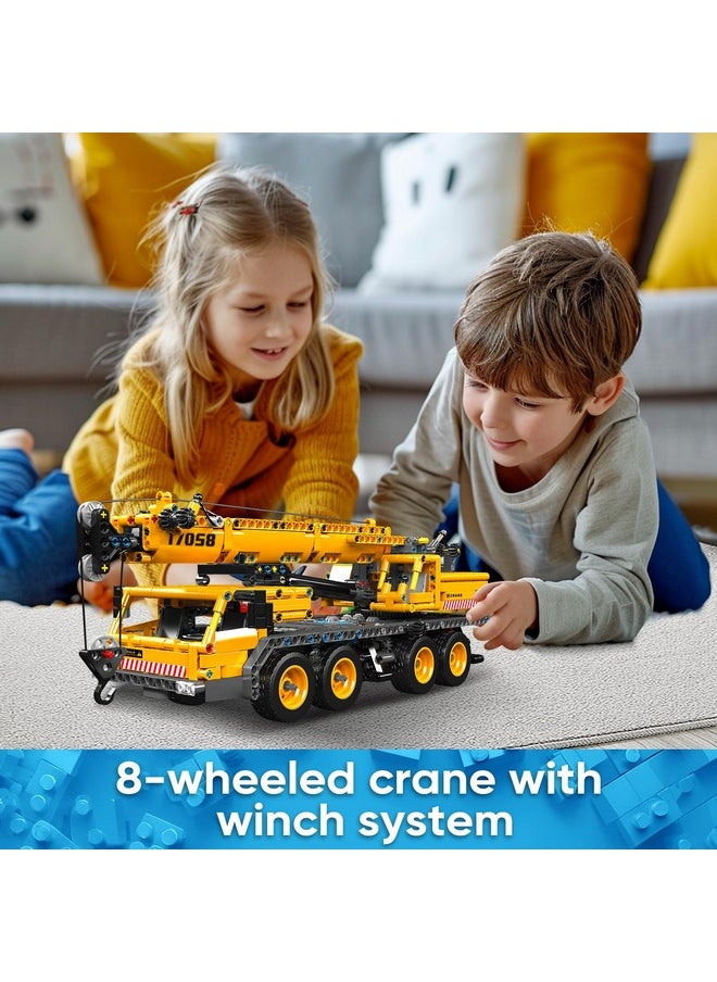 mould king Mould King 17058 Crane Building Blocks Kit, 997 Pieces Crane Truck Model to Build, DIY Constration Toy Collectibles/Exhibition for Adult/Kids  - Image 2