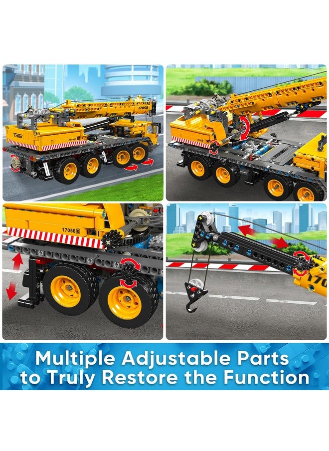 mould king Mould King 17058 Crane Building Blocks Kit, 997 Pieces Crane Truck Model to Build, DIY Constration Toy Collectibles/Exhibition for Adult/Kids  - Image 5