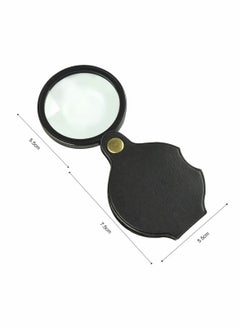 Excefore Pocket Magnifying Glass 10X HD Handheld, Mini Folding Magnifier with Leather Protective Cover Portable Magnifier for Reading, Inspection, Jewelry, Low Vision, Flip Open Lens, Office Supplies  - Image 5