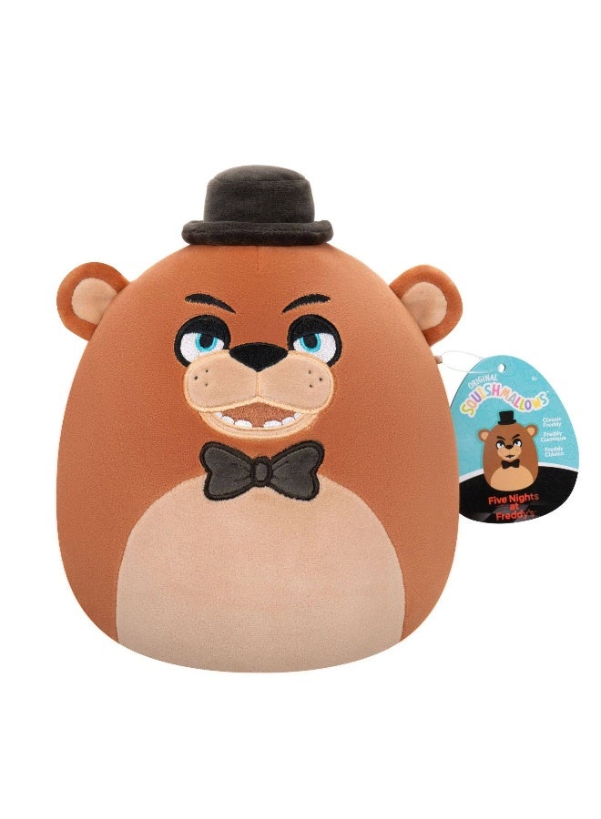 Squishmallows Five Nights at Freddy's Classic Freddy Medium Plush Toy (20.32 cm, Brown/Black) - Image 1