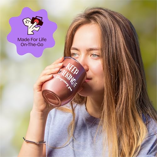 KLUBI Psychology Gifts - Keep Talking I'm Diagnosing You Wine Tumbler 12 Ounce SLP Gifts for Therapist Counselors Speech Pathologist Mental Health Gift for Women - Image 2