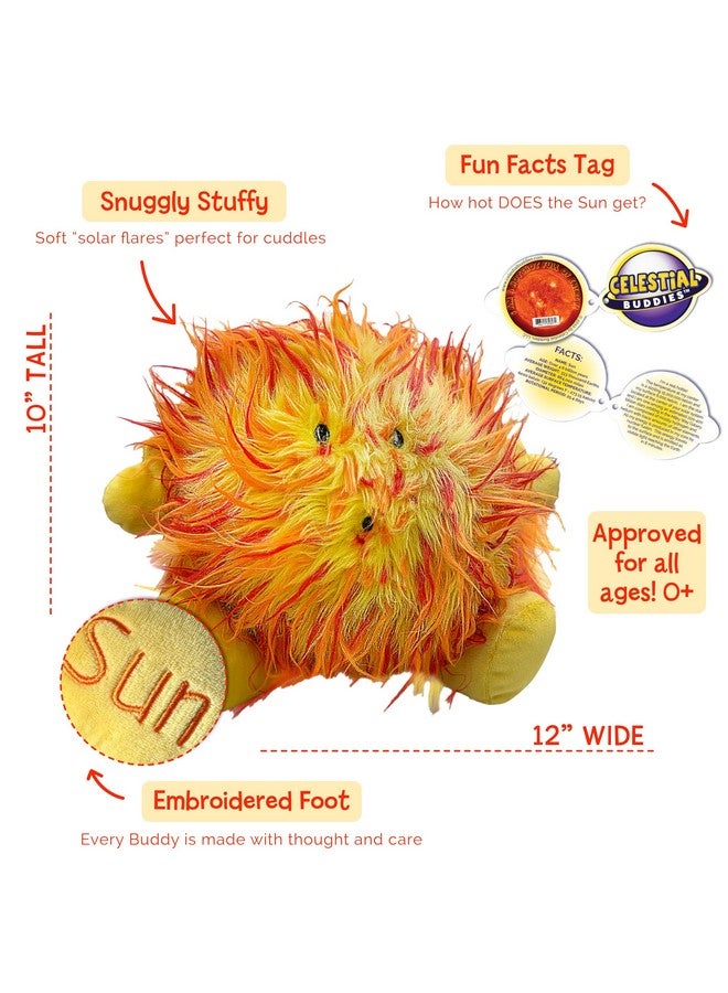 Celestial Buddies Sun Buddy | 12" Soft Stuffed Plush, Embroidered Features, Fun Planet Facts Tag for Kids - STEM Learning, Educational Gift, Classroom & Homeschool Science Space Astronomy | 0+ - Image 4