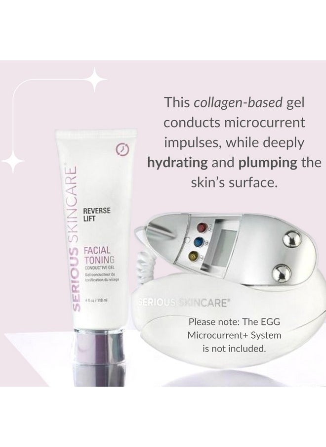 Serious Skincare - Serious Skincare Reverse Lift Facial Toning Conductive Gel Soluble Collagen Glides Easily Compatible With Serious Skincare Facial Toning Device Nu Face 4 Oz. (1Pack) - Image 1