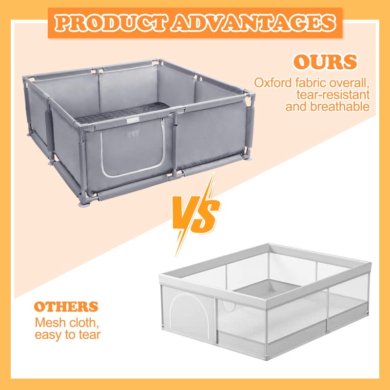 Xnewtwo Whelping Box for Dogs and Puppies 48x48x18 inch Pet Whelping Box with Washable Pee Pad and Collapsible Dog Bowl for Medium Small Dogs - Image 3