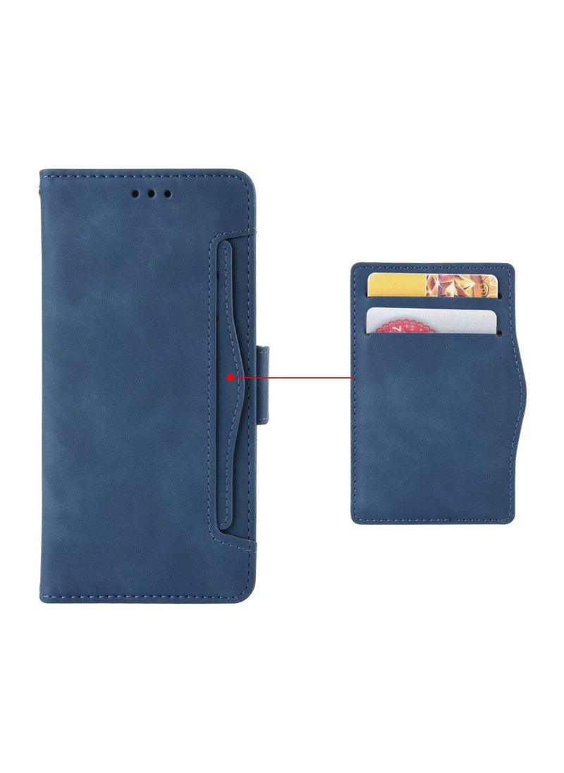 Case for Samsung Galaxy Z Fold 3(2021), Premium PU Leather Flip Case Card Slot Wallet Flip Case(Blue)  - Image 3