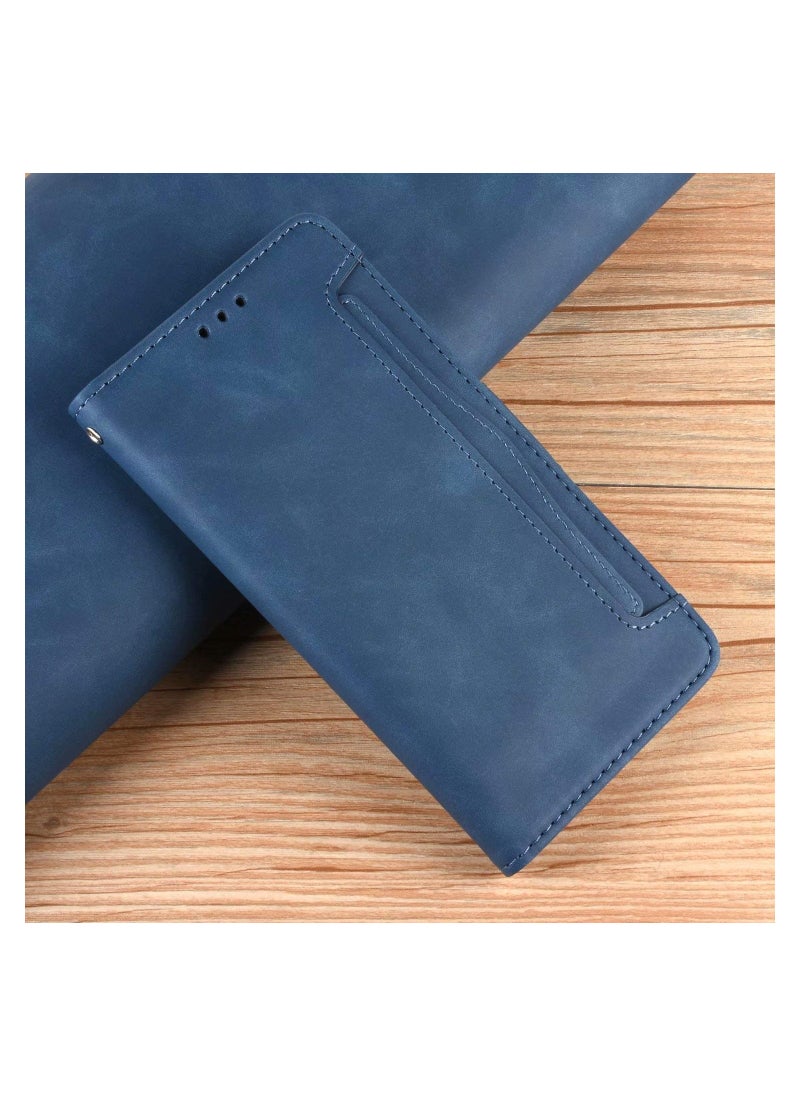 Case for Samsung Galaxy Z Fold 3(2021), Premium PU Leather Flip Case Card Slot Wallet Flip Case(Blue)  - Image 2