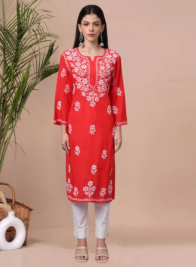 الايا كورتا مودال شيكانكاري مطرزة يدويًا- AL4013