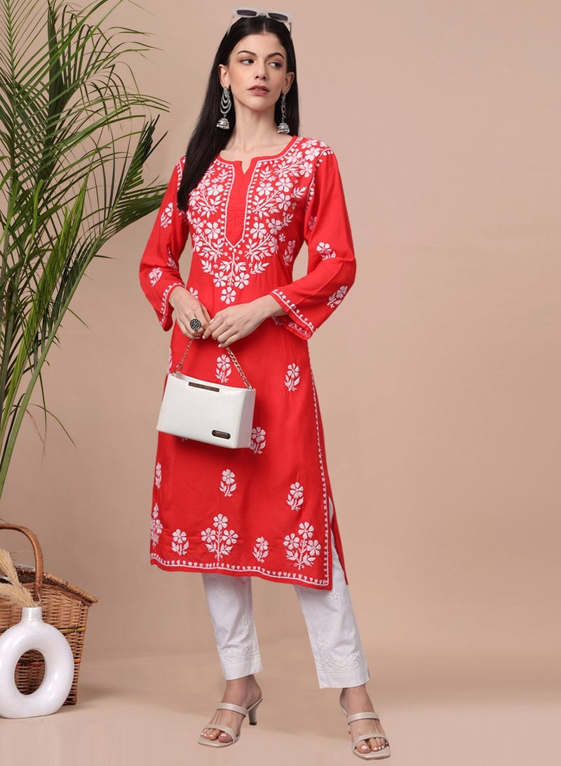 الايا كورتا مودال شيكانكاري مطرزة يدويًا- AL4013  - Image 5