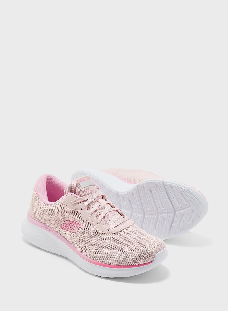 Skechers SKECH-LITE Pro Women's Silver Lace-Up Shoes - Image 3