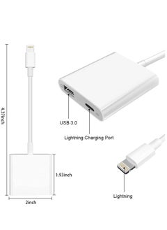 Lightning to USB Camera Adapter, [Apple MFi Certified] Portable USB Female OTG Adapter with Charging Port Compatible for iPhone - pzsku/Z6D065FCCD3C18C75B349Z/45/_/1714905730/22b9ebf7-6f0a-4859-af0e-e15843304bf4