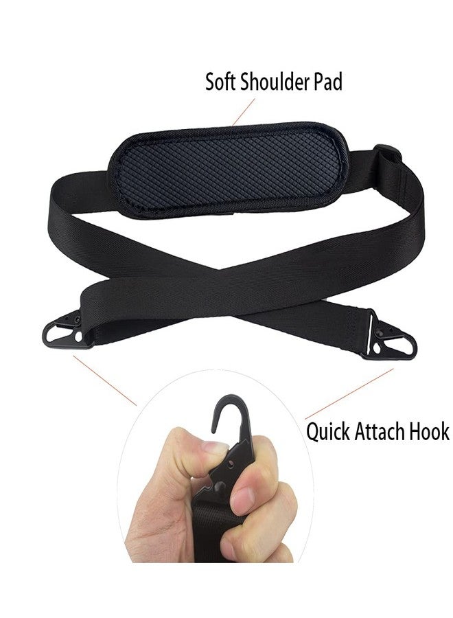ZipSeven SUP Carrier Shoulder Strap Adjustable Carrying Sling Paded Bag Belt for Surfing and Paddle Board with Metal Hooks Accessories - Black (1) - Image 3