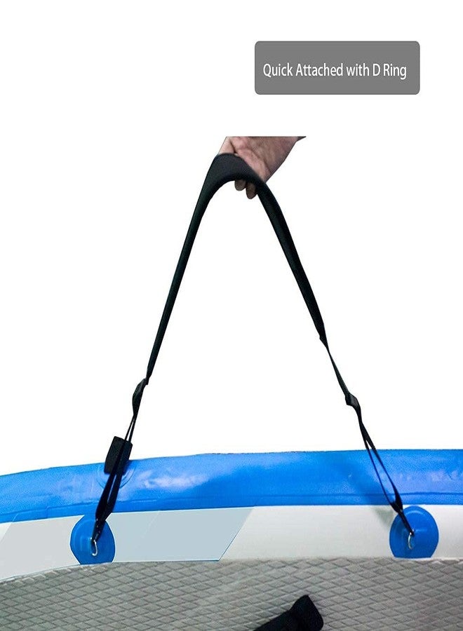 ZipSeven SUP Carrier Shoulder Strap Adjustable Carrying Sling Paded Bag Belt for Surfing and Paddle Board with Metal Hooks Accessories - Black (1) - Image 2