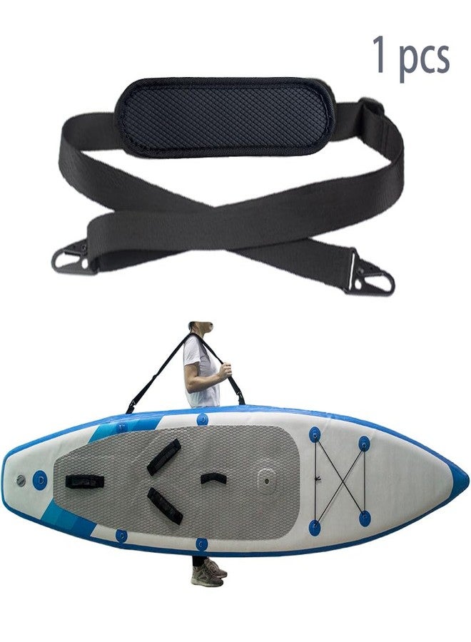 ZipSeven SUP Carrier Shoulder Strap Adjustable Carrying Sling Paded Bag Belt for Surfing and Paddle Board with Metal Hooks Accessories - Black (1) - Image 4