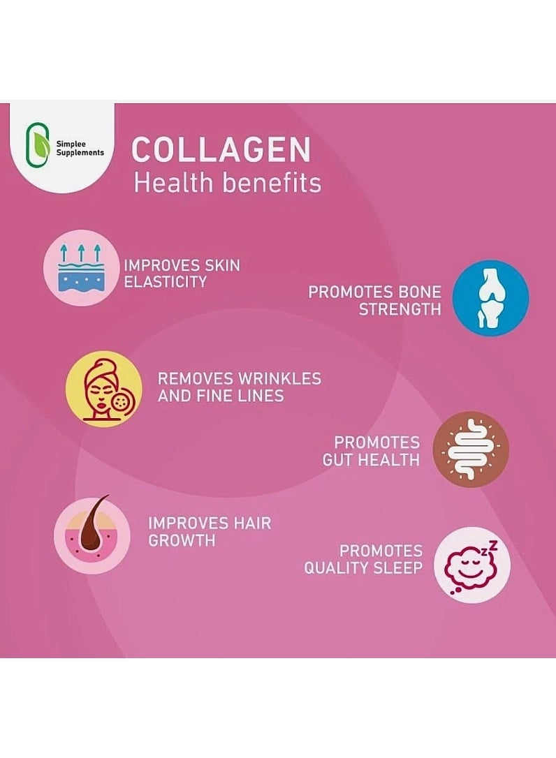 سيمبلى سبلمنتس كبسولات كولاجين 60 كبسولة 500 ملج - Image 3