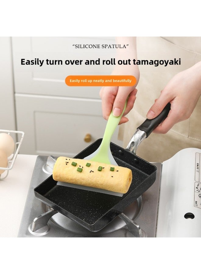 Silicone Shovel Pancake Food Grade High Temperature Resistant Non-stick Pan Pancake Jade Saki Special Cooking Household Kitchen Shovel-Color:Blue 1  - Image 4