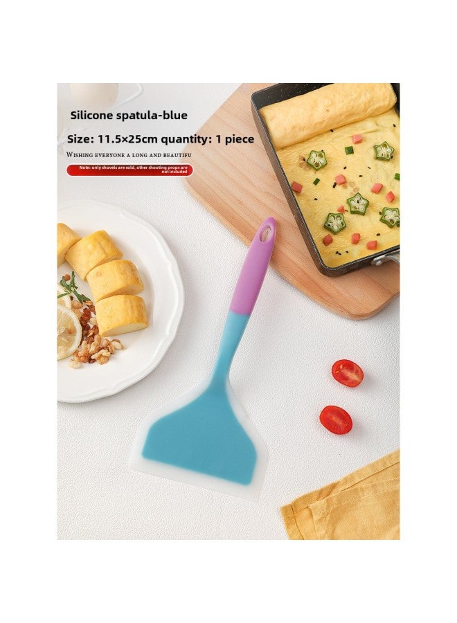 Silicone Shovel Pancake Food Grade High Temperature Resistant Non-stick Pan Pancake Jade Saki Special Cooking Household Kitchen Shovel-Color:Blue 1  - Image 1