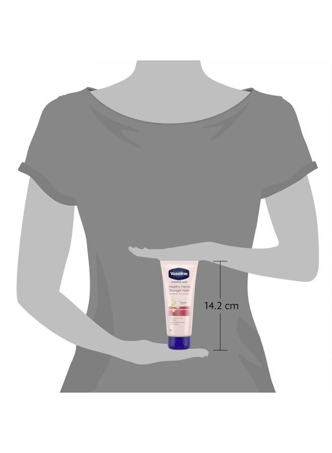 Vaseline Lotion, Healthy Hands Stronger Nails with Keratin 3-Pack – Intensive Care Hand Lotion with Petroleum Jelly, 3.4 Oz Ea - Image 3